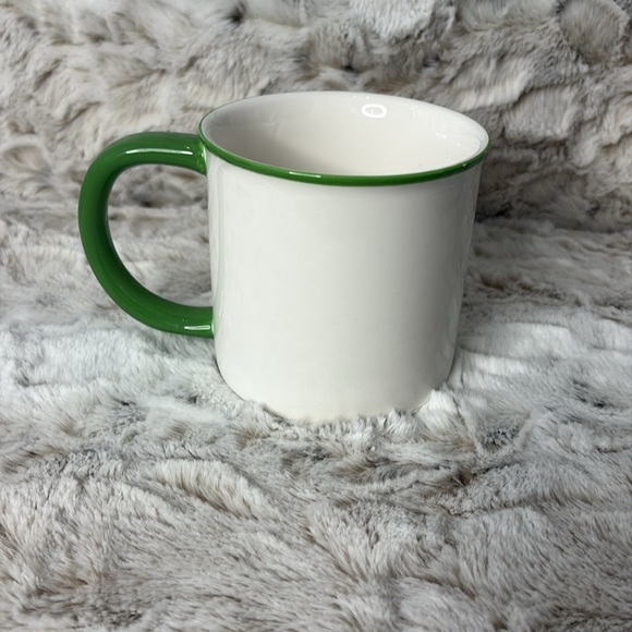 Sleigh Bell Bistro Joy Large Mug with Green Handle. Ceramic - Picture 3 of 8